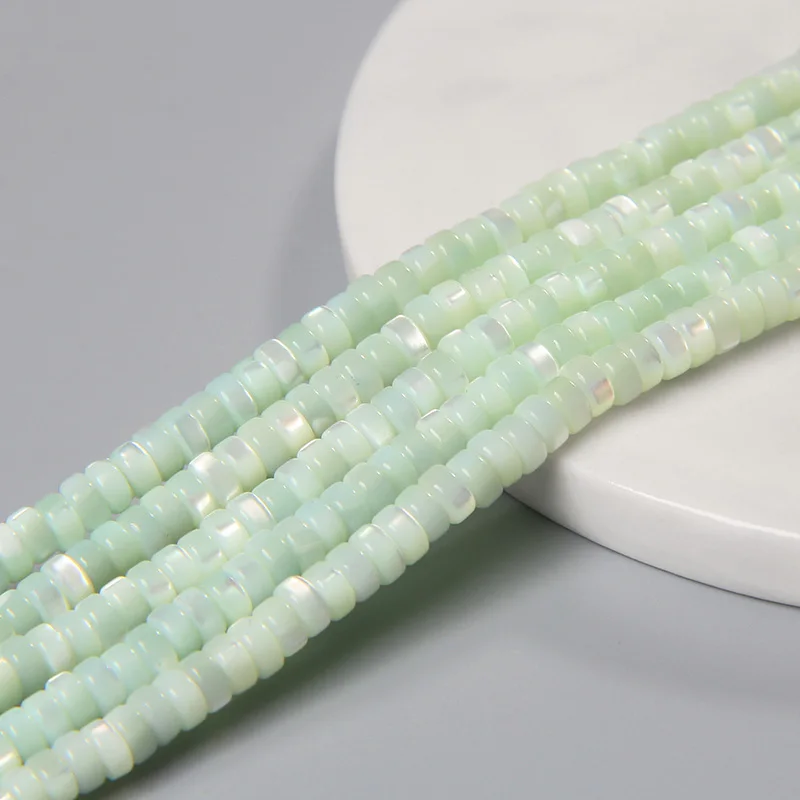 Fashion 2x4mm Small Natural Flat Shell Round Tube Beads Loose Spacer Pearl Beads - Picture 31 of 68