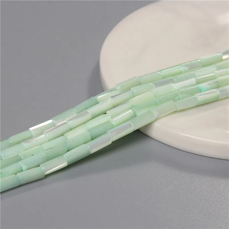 Fashion 2x4mm Small Natural Flat Shell Round Tube Beads Loose Spacer Pearl Beads - Picture 36 of 68