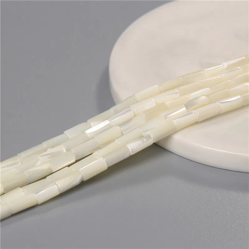 Fashion 2x4mm Small Natural Flat Shell Round Tube Beads Loose Spacer Pearl Beads - Picture 38 of 68