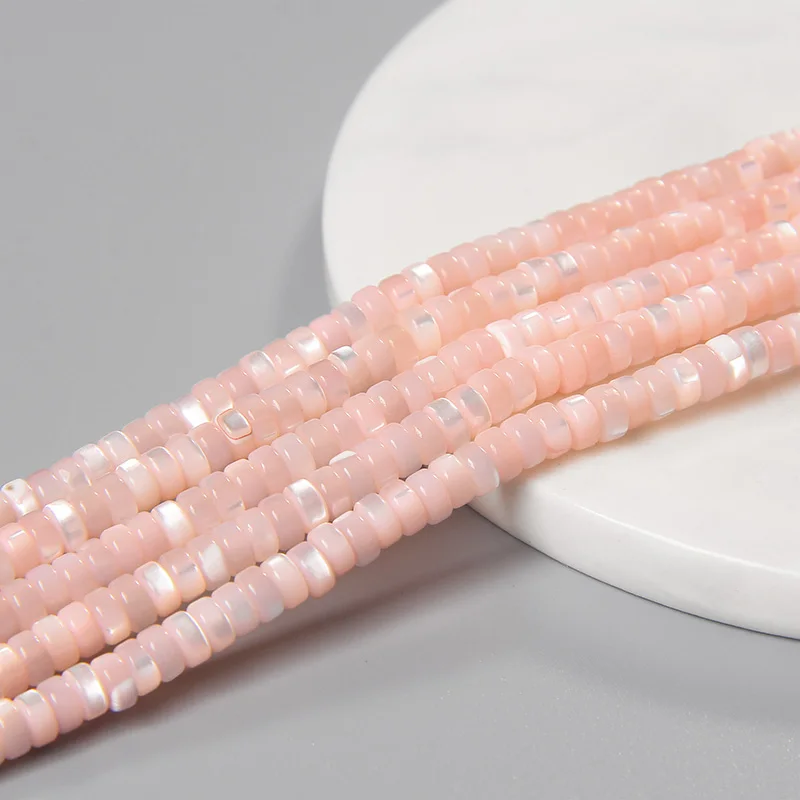 Fashion 2x4mm Small Natural Flat Shell Round Tube Beads Loose Spacer Pearl Beads - Picture 39 of 68