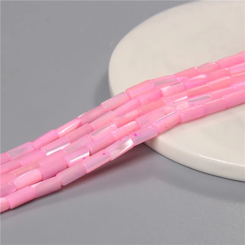 Fashion 2x4mm Small Natural Flat Shell Round Tube Beads Loose Spacer Pearl Beads - Picture 48 of 68