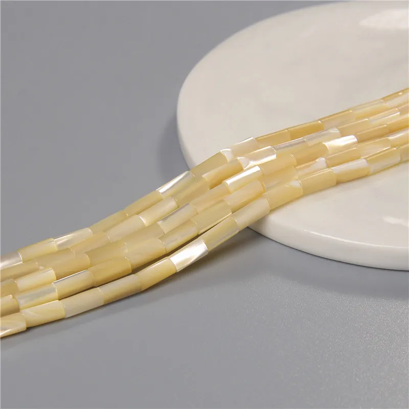 Fashion 2x4mm Small Natural Flat Shell Round Tube Beads Loose Spacer Pearl Beads - Picture 50 of 68