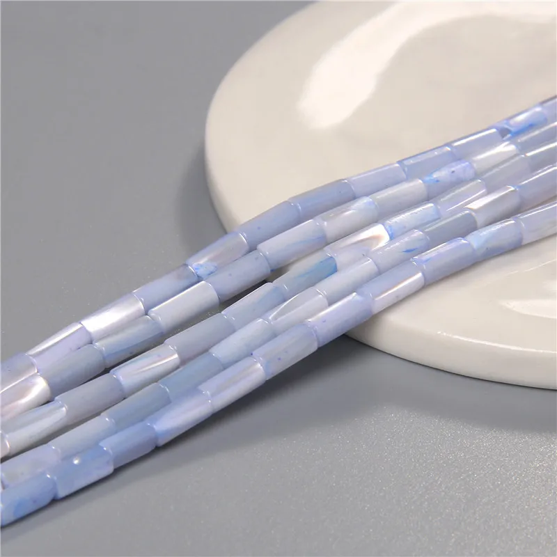 Fashion 2x4mm Small Natural Flat Shell Round Tube Beads Loose Spacer Pearl Beads - Picture 52 of 68