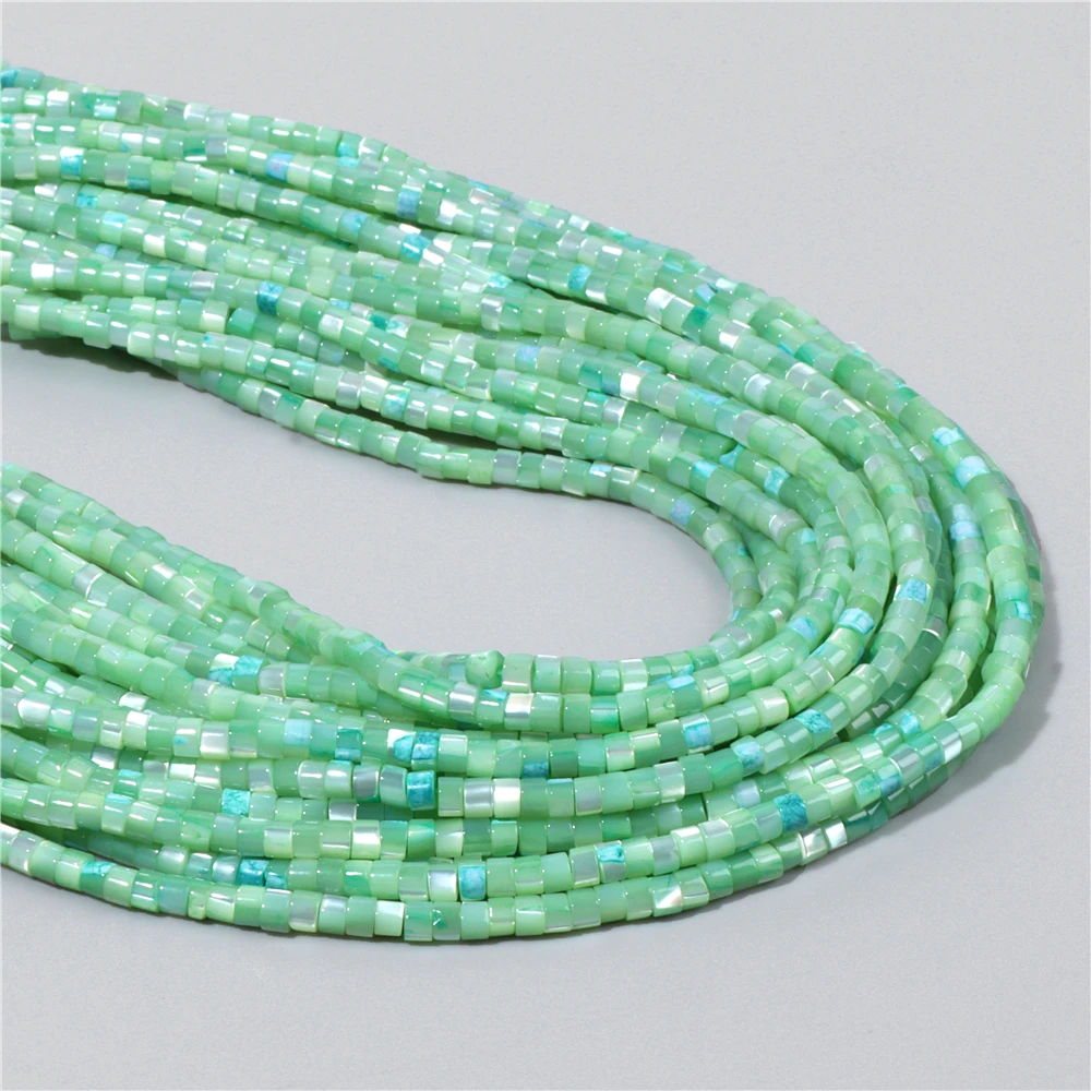 Fashion 2x4mm Small Natural Flat Shell Round Tube Beads Loose Spacer Pearl Beads - Picture 59 of 68