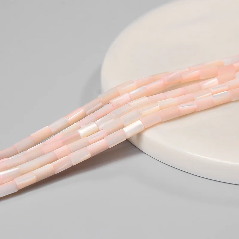 Fashion 2x4mm Small Natural Flat Shell Round Tube Beads Loose Spacer Pearl Beads - Picture 64 of 68