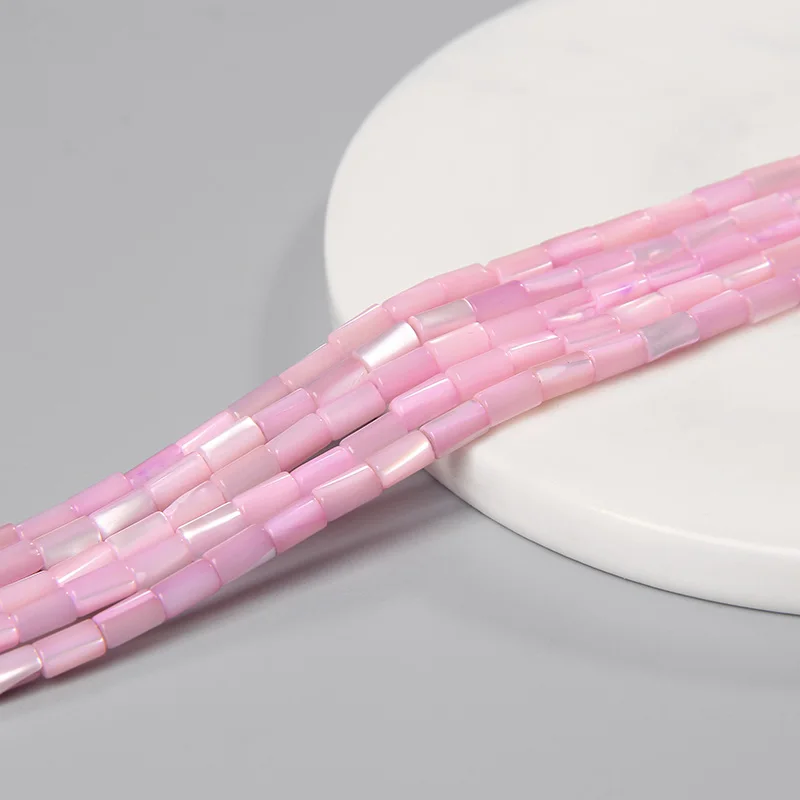 Fashion 2x4mm Small Natural Flat Shell Round Tube Beads Loose Spacer Pearl Beads - Picture 68 of 68