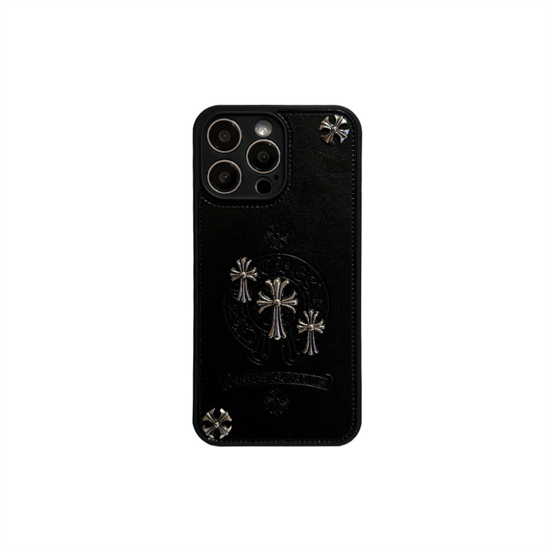 Hot 3D Cross Leather Phone Case for iPhone 15 Pro Soft Cover 14 Trendy Brand Cro - Picture 25 of 26