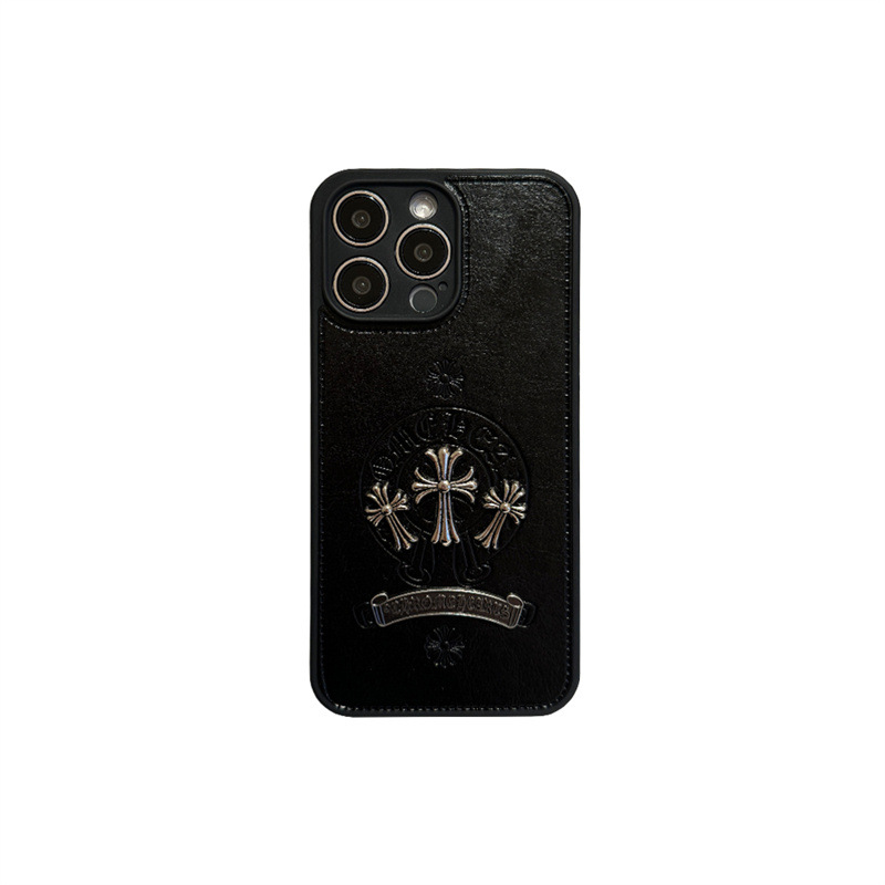 Hot 3D Cross Leather Phone Case for iPhone 15 Pro Soft Cover 14 Trendy Brand Cro - Picture 26 of 26