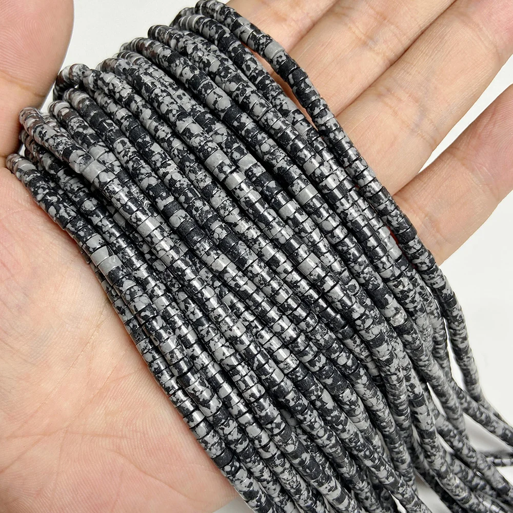 Perline distanziali naturali Rondelle 2x4 mm piatte rotonde vera pietra perline sfuse per gioielli - Foto 27 di 67