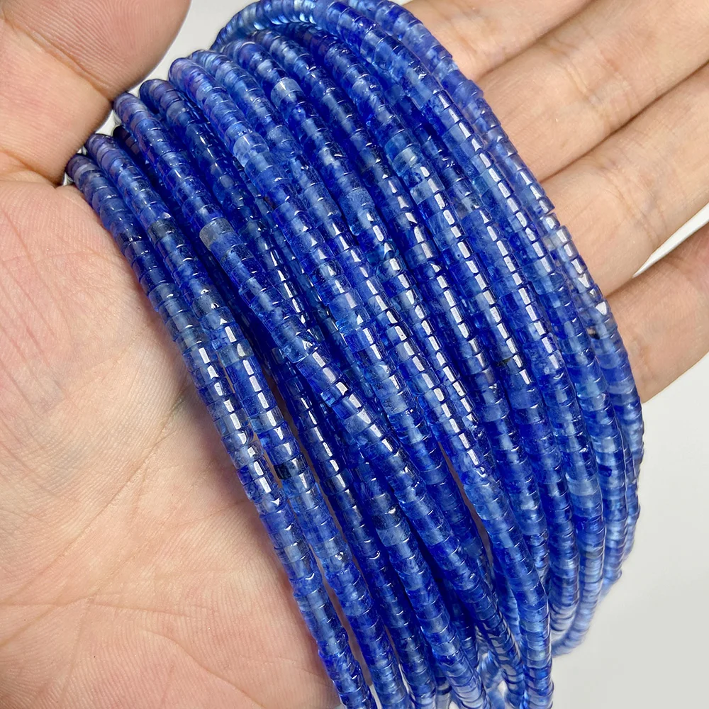 Perline distanziali naturali Rondelle 2x4 mm piatte rotonde vera pietra perline sfuse per gioielli - Foto 28 di 67