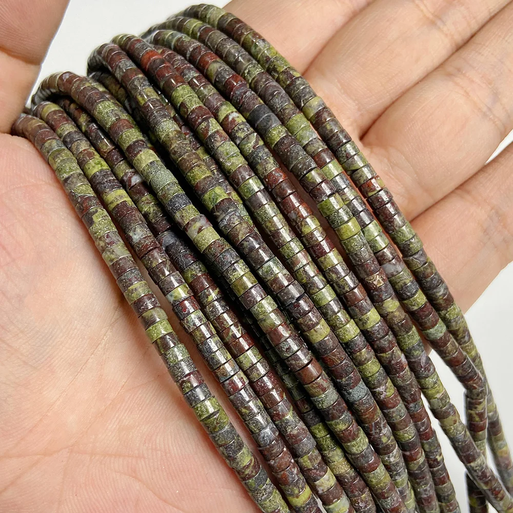 Perline distanziali naturali Rondelle 2x4 mm piatte rotonde vera pietra perline sfuse per gioielli - Foto 36 di 67