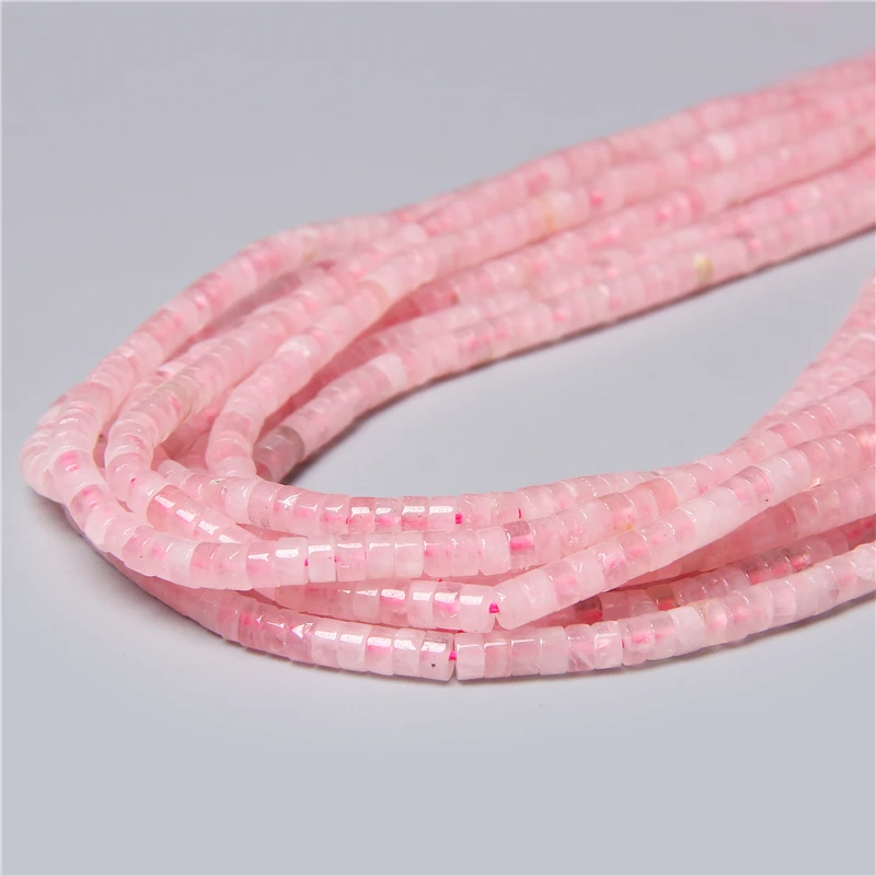 Perline distanziali naturali Rondelle 2x4 mm piatte rotonde vera pietra perline sfuse per gioielli - Foto 42 di 67