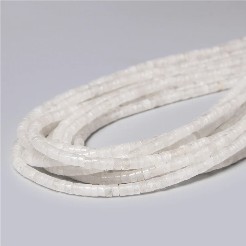 Perline distanziali naturali Rondelle 2x4 mm piatte rotonde vera pietra perline sfuse per gioielli - Foto 43 di 67