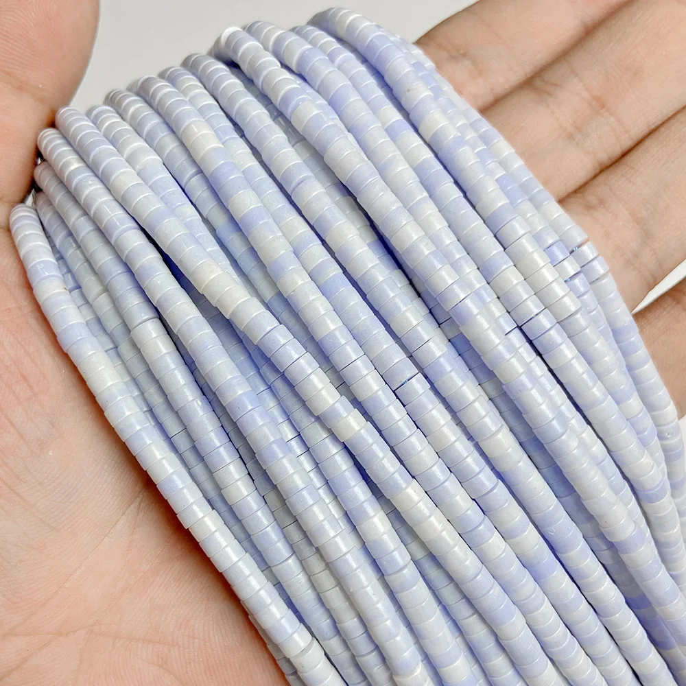 Perline distanziali naturali Rondelle 2x4 mm piatte rotonde vera pietra perline sfuse per gioielli - Foto 49 di 67