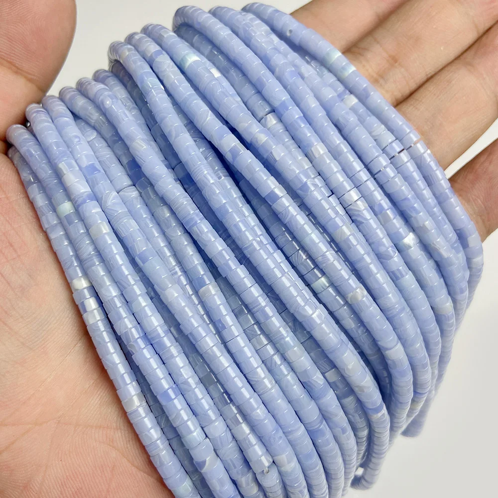 Perline distanziali naturali Rondelle 2x4 mm piatte rotonde vera pietra perline sfuse per gioielli - Foto 51 di 67