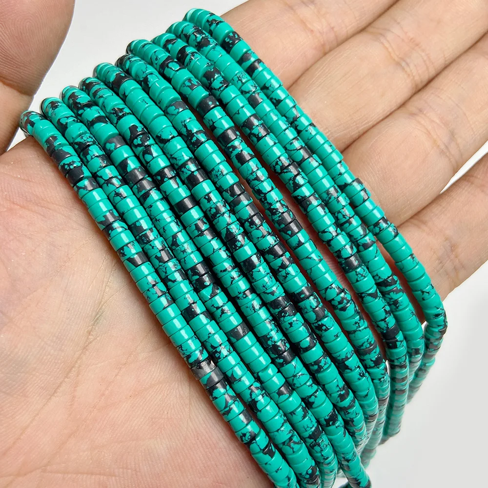 Perline distanziali naturali Rondelle 2x4 mm piatte rotonde vera pietra perline sfuse per gioielli - Foto 65 di 67