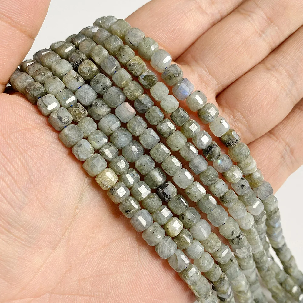 5mm Natural Stone Faceted Square Agates Garnet Quartz Crystal Charm Loose Beads - Picture 26 of 59