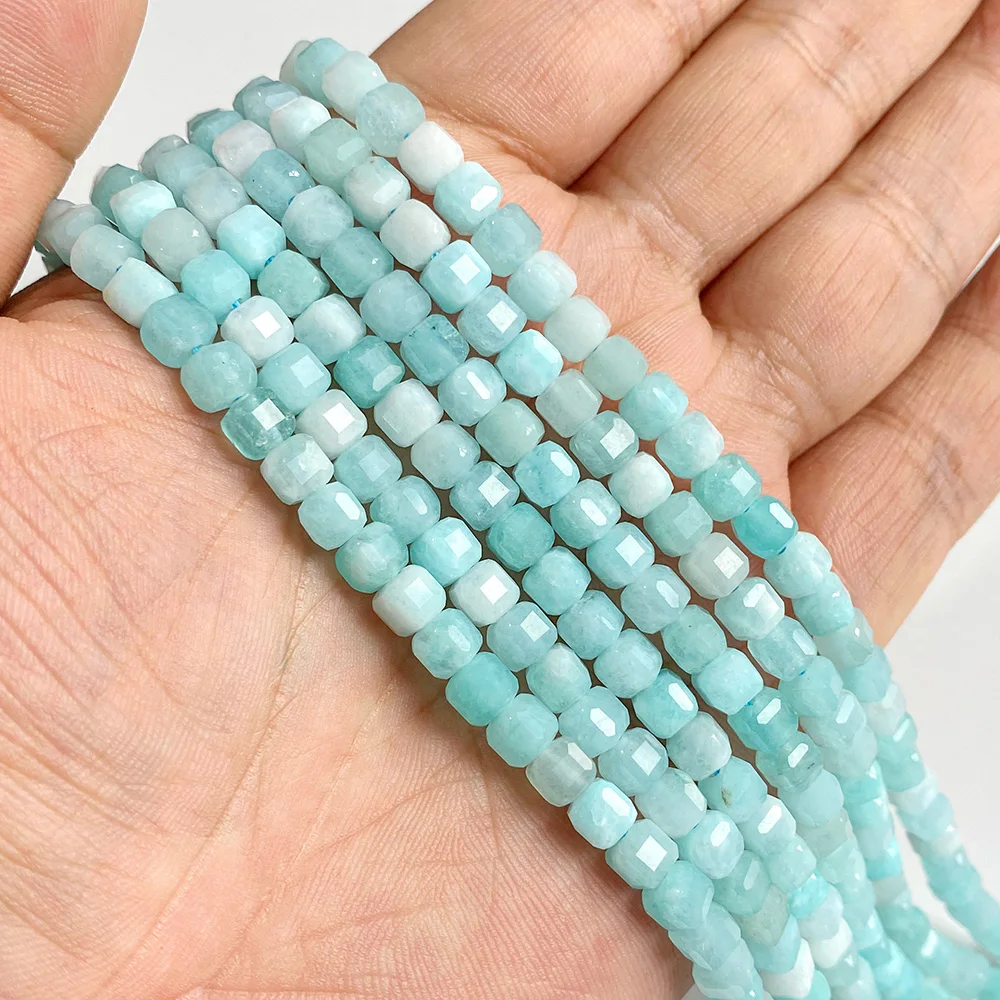 5mm Natural Stone Faceted Square Agates Garnet Quartz Crystal Charm Loose Beads - Picture 27 of 59