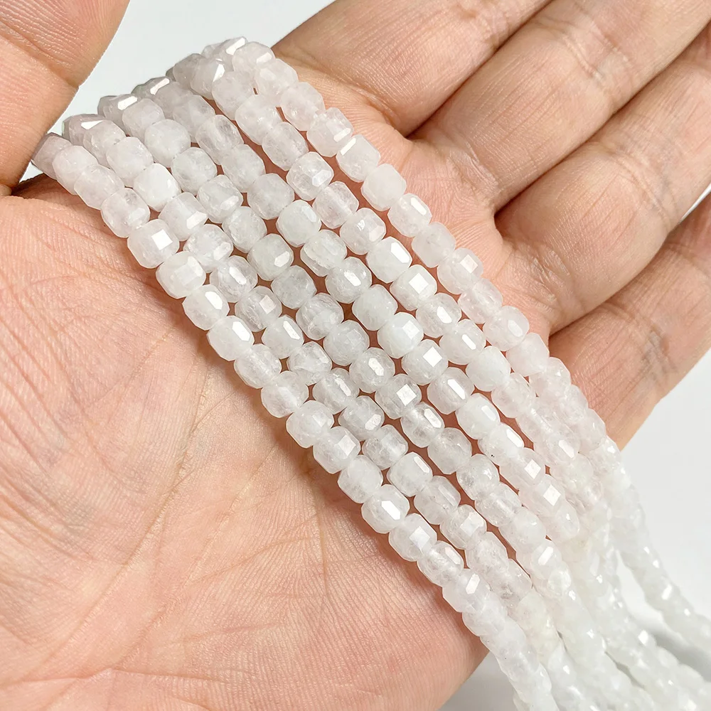 5mm Natural Stone Faceted Square Agates Garnet Quartz Crystal Charm Loose Beads - Picture 30 of 59