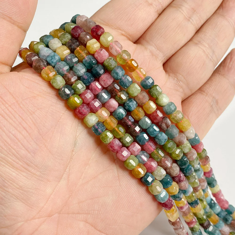 5mm Natural Stone Faceted Square Agates Garnet Quartz Crystal Charm Loose Beads - Picture 33 of 59