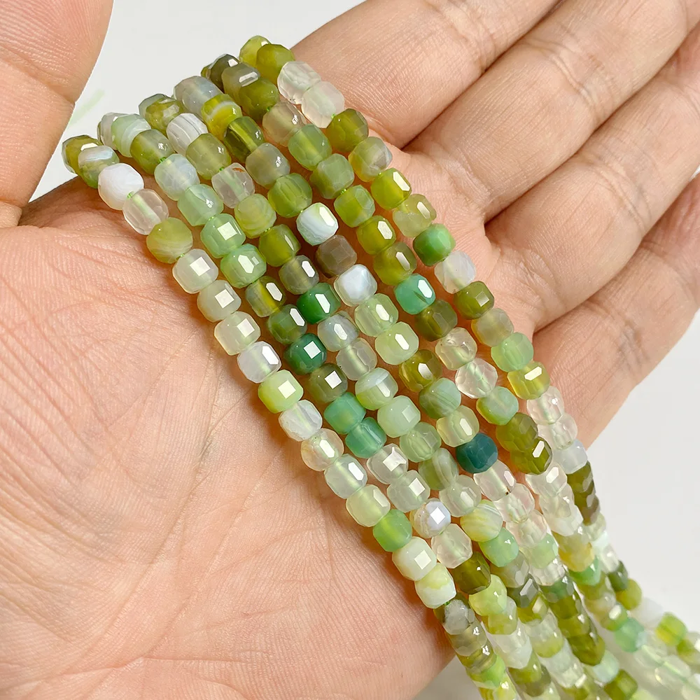 5mm Natural Stone Faceted Square Agates Garnet Quartz Crystal Charm Loose Beads - Picture 35 of 59