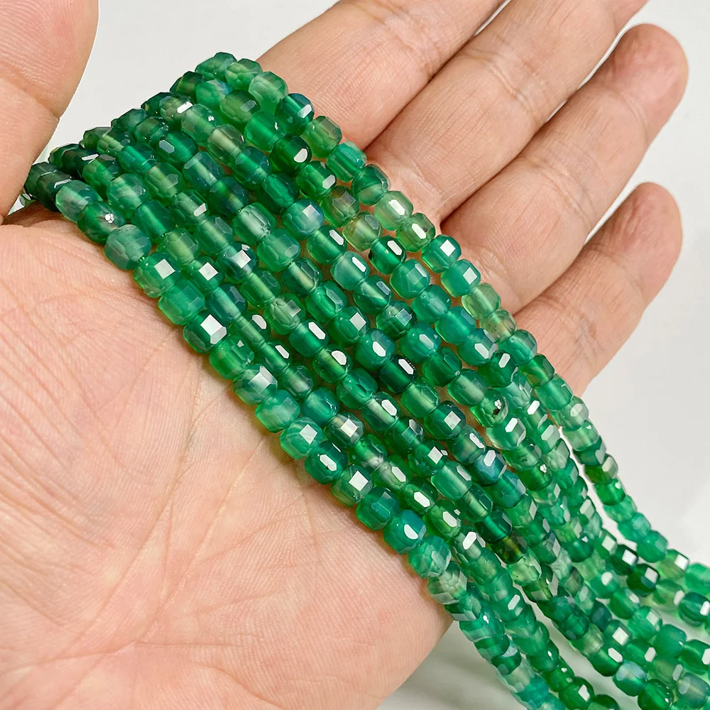 5mm Natural Stone Faceted Square Agates Garnet Quartz Crystal Charm Loose Beads - Picture 37 of 59