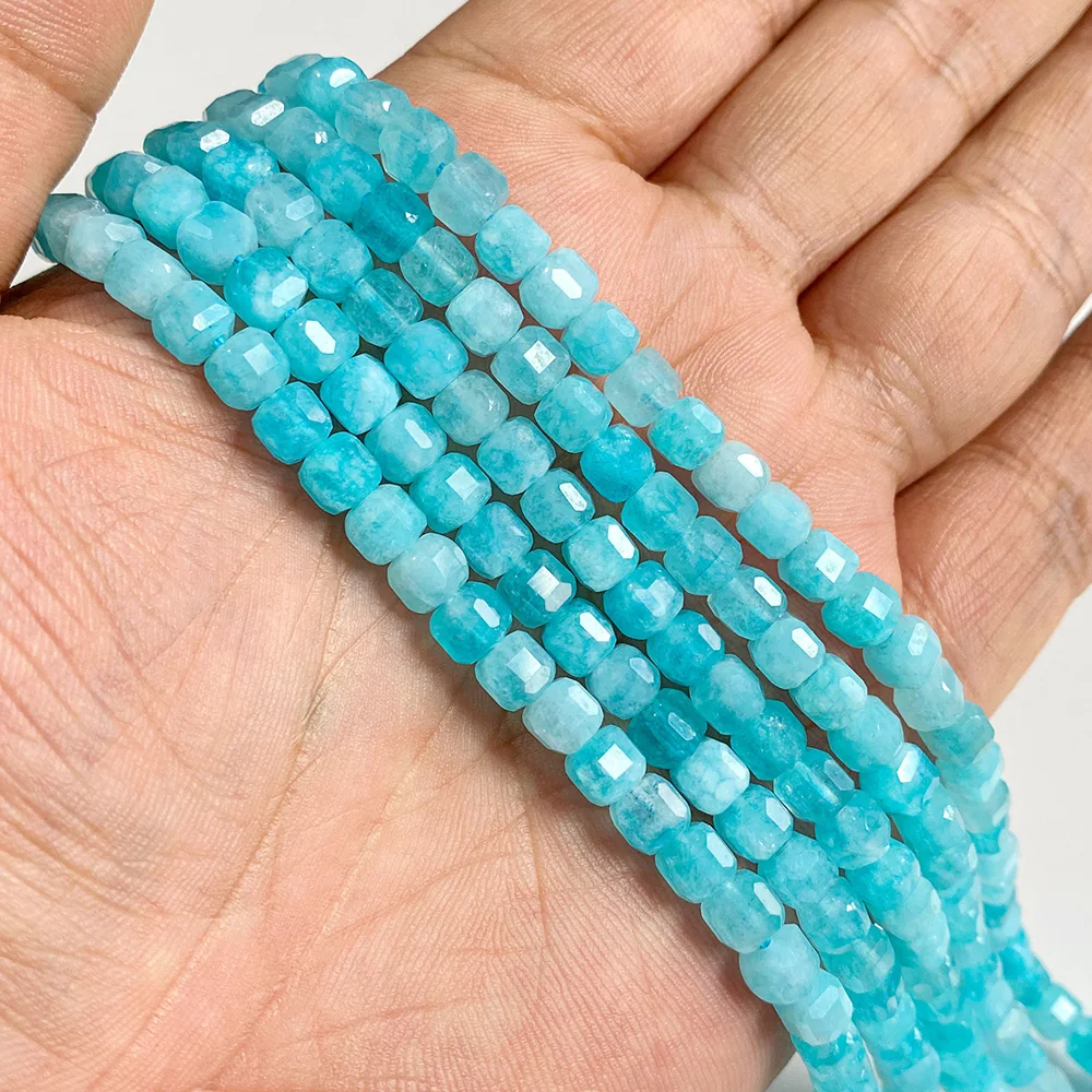 5mm Natural Stone Faceted Square Agates Garnet Quartz Crystal Charm Loose Beads - Picture 44 of 59