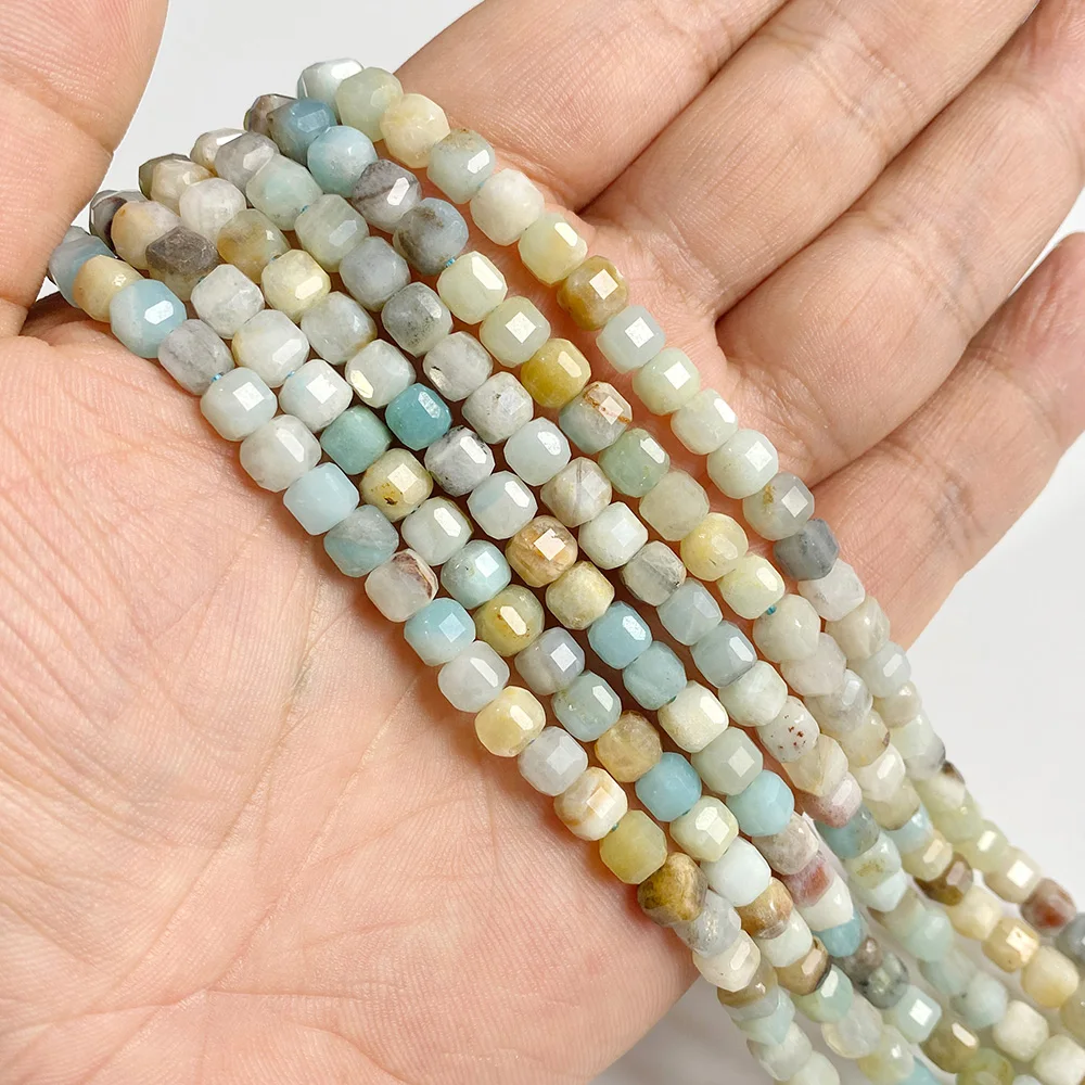 5mm Natural Stone Faceted Square Agates Garnet Quartz Crystal Charm Loose Beads - Picture 46 of 59