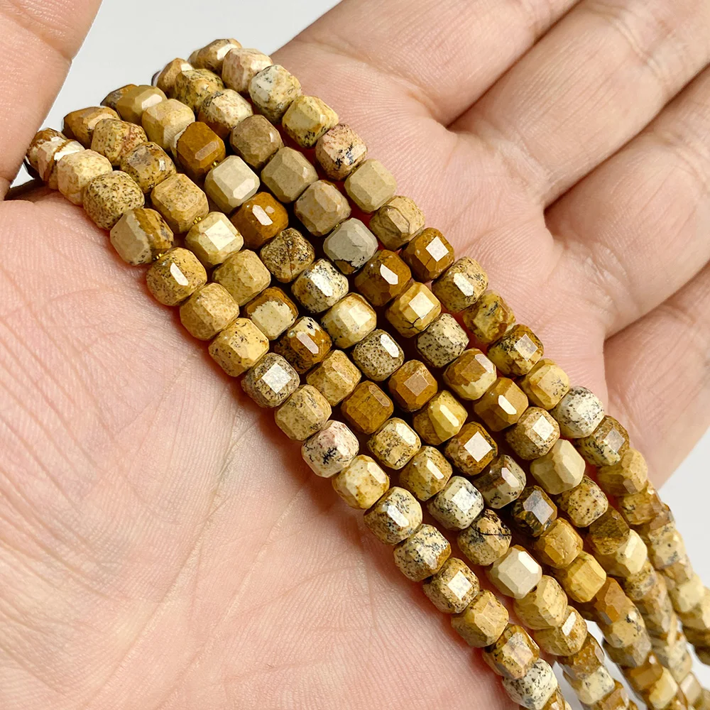 5mm Natural Stone Faceted Square Agates Garnet Quartz Crystal Charm Loose Beads - Picture 48 of 59