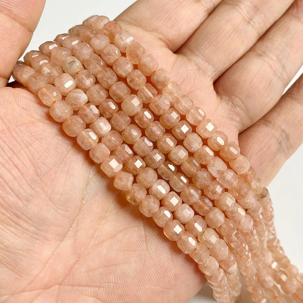 5mm Natural Stone Faceted Square Agates Garnet Quartz Crystal Charm Loose Beads - Picture 49 of 59