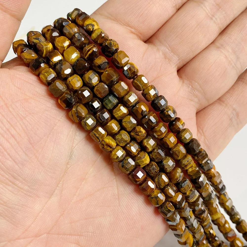 5mm Natural Stone Faceted Square Agates Garnet Quartz Crystal Charm Loose Beads - Picture 51 of 59