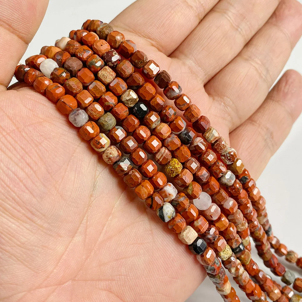 5mm Natural Stone Faceted Square Agates Garnet Quartz Crystal Charm Loose Beads - Picture 52 of 59