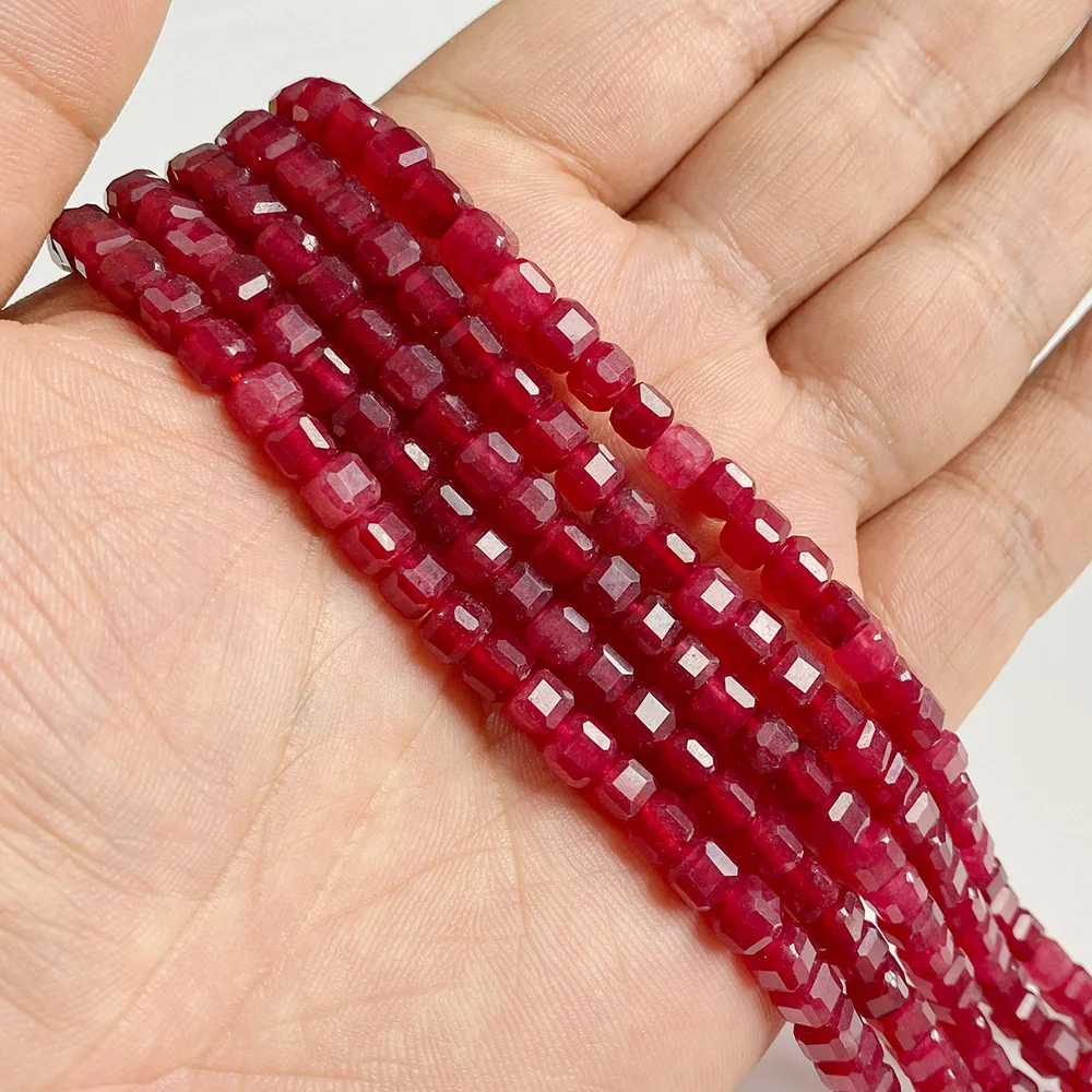 5mm Natural Stone Faceted Square Agates Garnet Quartz Crystal Charm Loose Beads - Picture 53 of 59