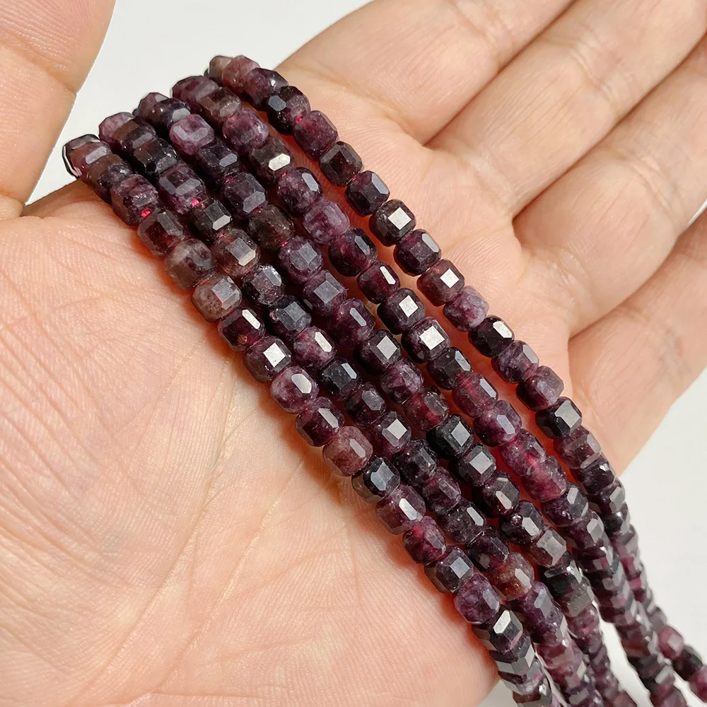 5mm Natural Stone Faceted Square Agates Garnet Quartz Crystal Charm Loose Beads - Picture 55 of 59