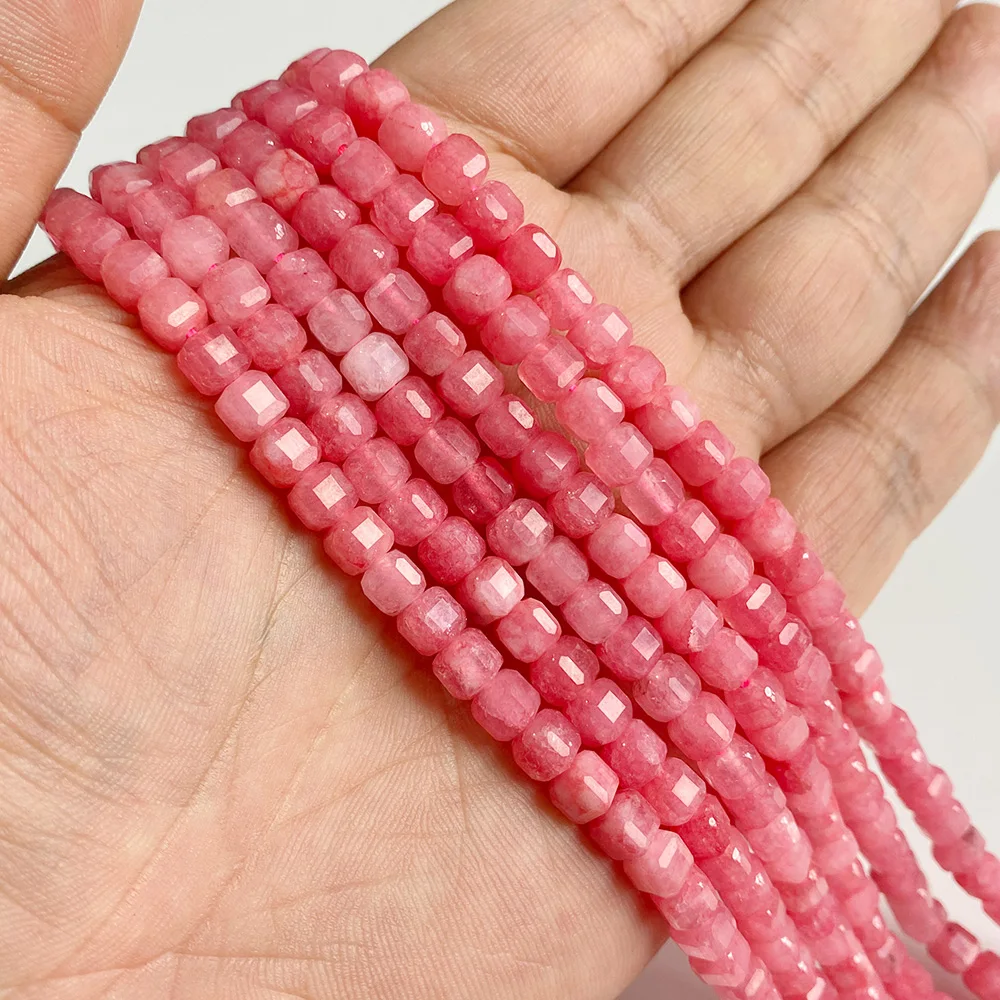 5mm Natural Stone Faceted Square Agates Garnet Quartz Crystal Charm Loose Beads - Picture 56 of 59