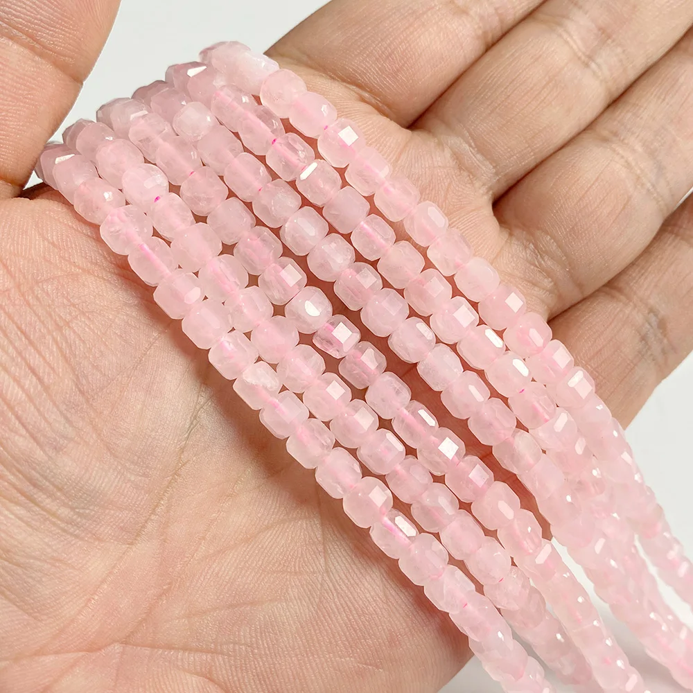 5mm Natural Stone Faceted Square Agates Garnet Quartz Crystal Charm Loose Beads - Picture 57 of 59