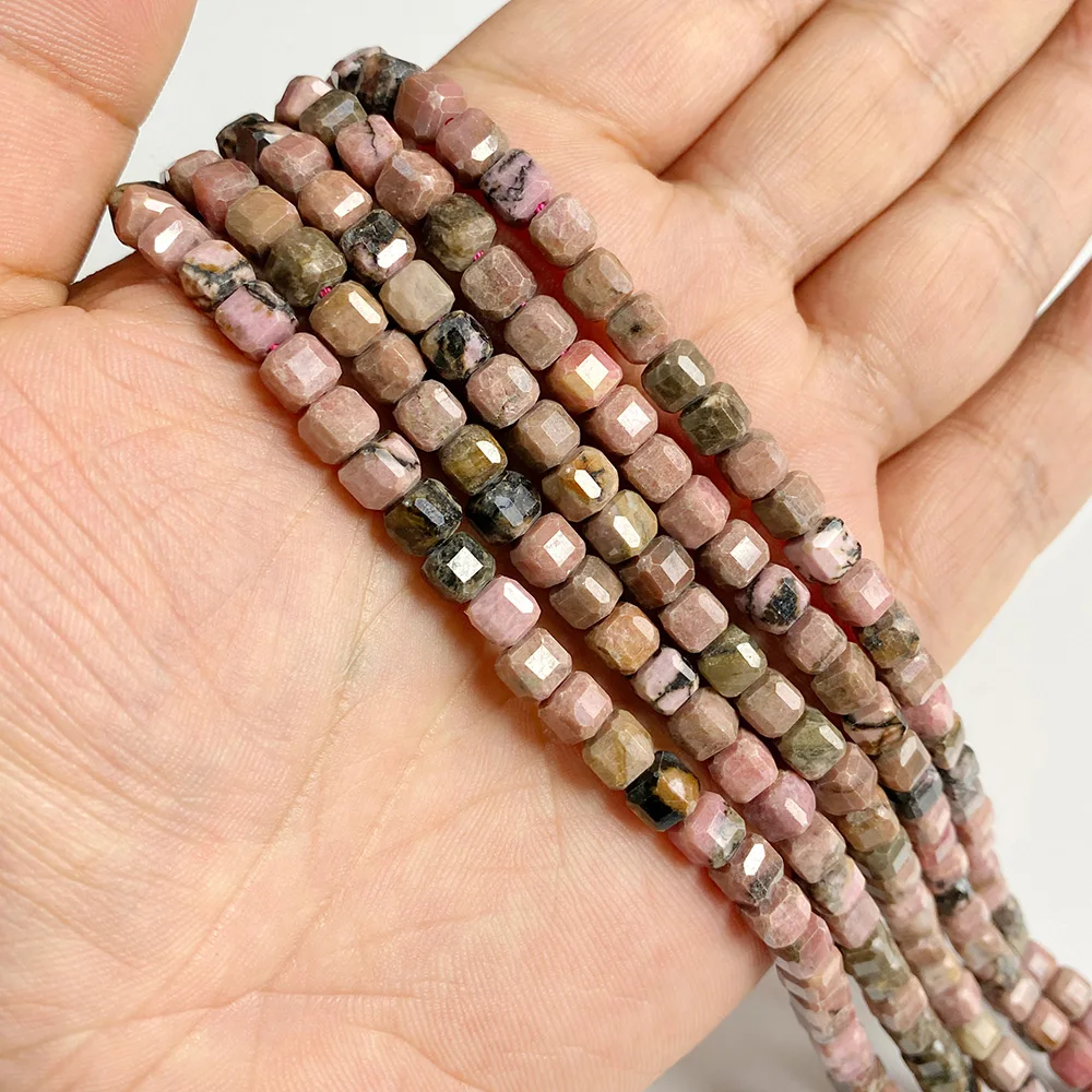 5mm Natural Stone Faceted Square Agates Garnet Quartz Crystal Charm Loose Beads - Picture 58 of 59