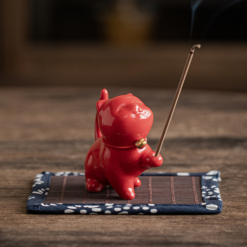 Cat Fragrance Insert Little Cat Thread Incense Burner Ceramic Tea Table Products - Picture 29 of 30