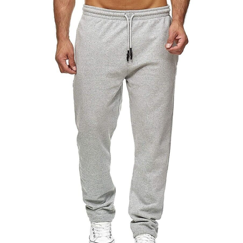 Stylish Drawstring Sports Pants Trousers Mens Warm Fleece Lining Sweatpants