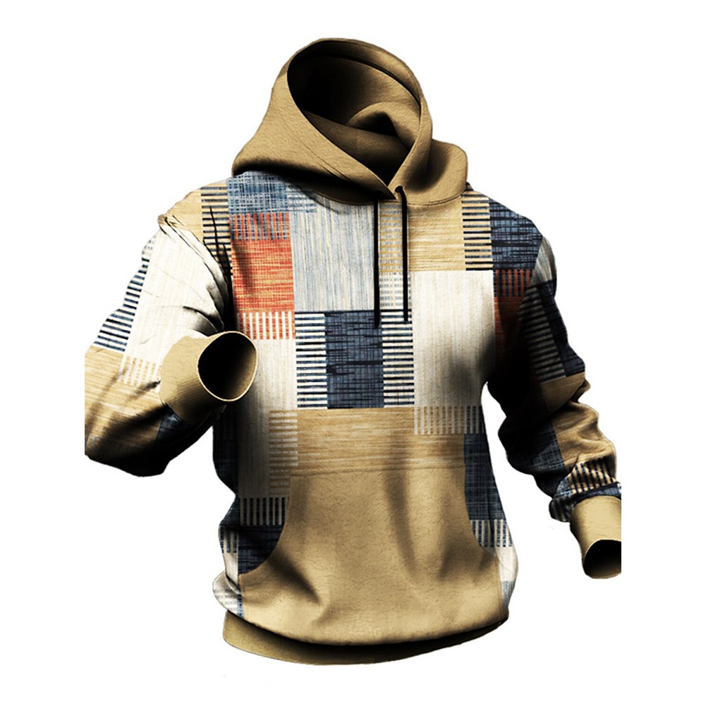 Graphic Print Men's Pullover Hoodies Hooded Sweatshirts Activewear Sports Tops