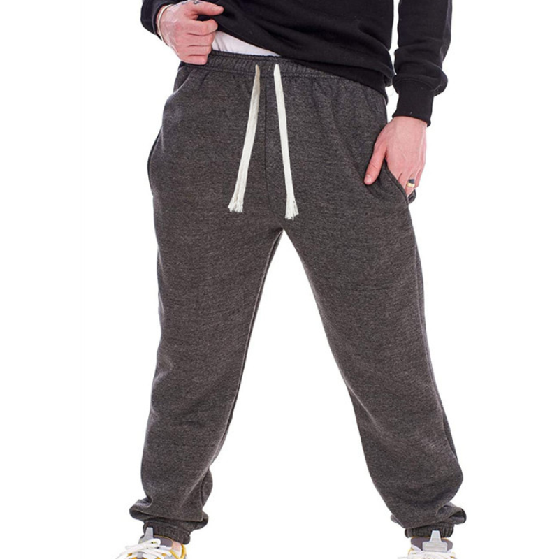 Men's Fleece Jogger Sweatpants Loose Fit Casual Trousers Comfort Athletic Pants - Picture 13 of 14