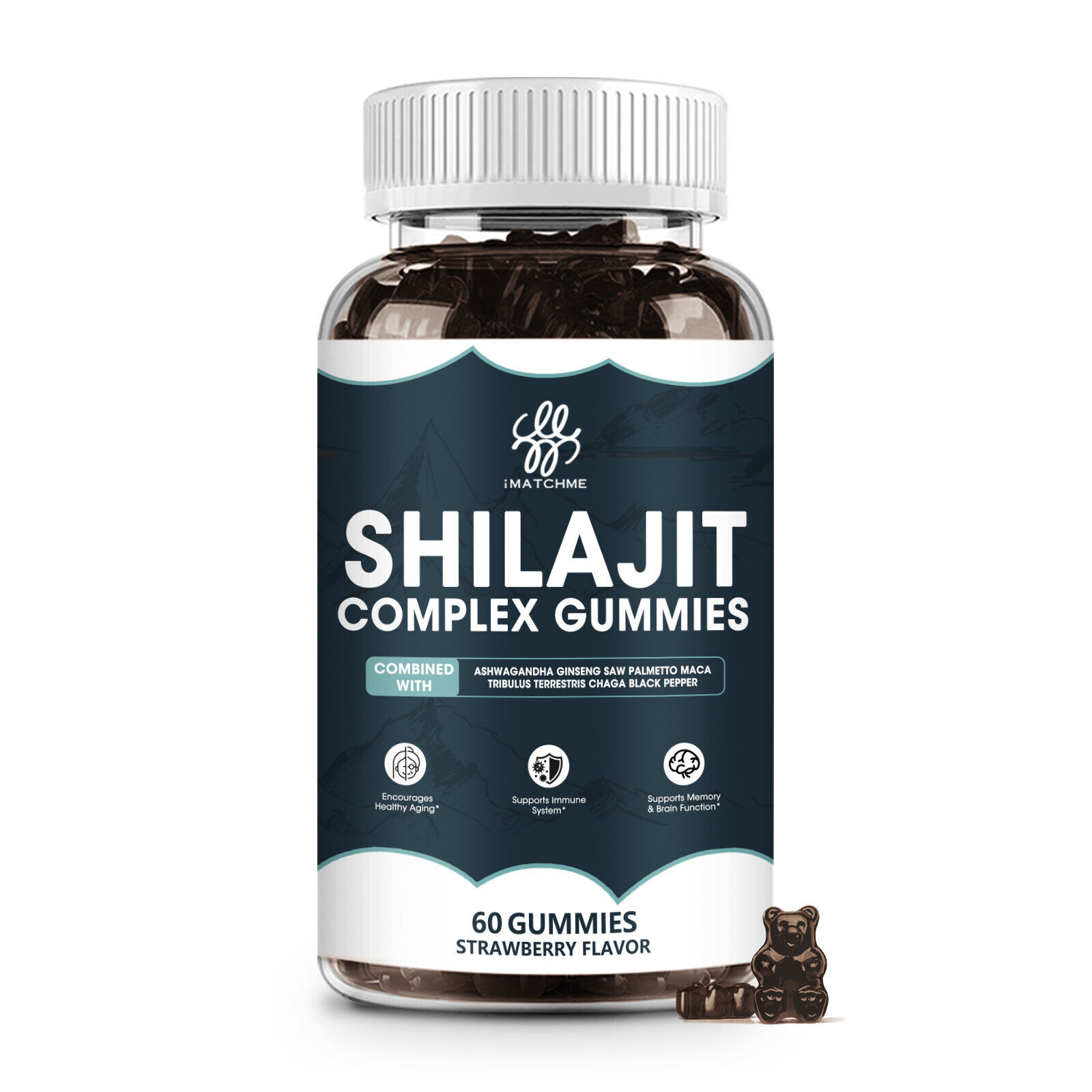 Pure Himalayan Shilajit Gummies High Potency for Energy Boost & Immune Support