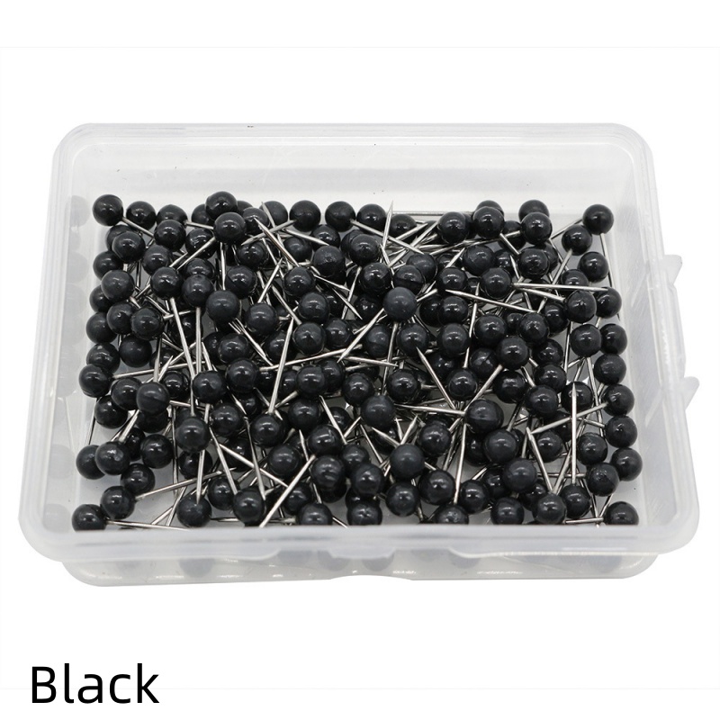Color Beads Head Marking Push Pins Round Ball Head Decorative Push Pins Map