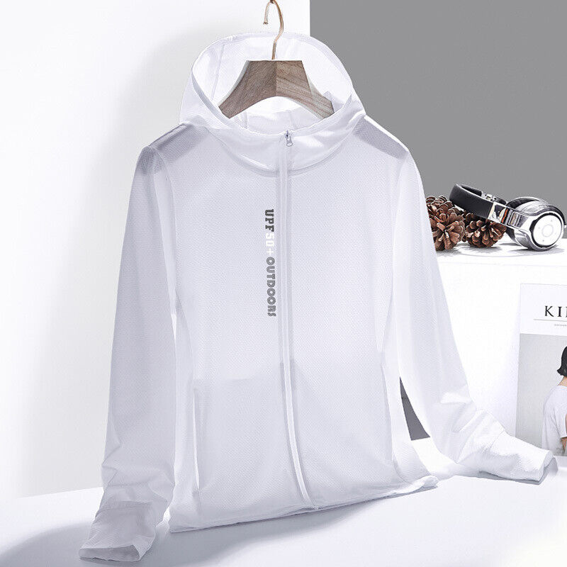 Mens Sun Skin Protection Jackets Hoodie Long Sleeve Outdoor Fishing Tops UPF 50+ - Picture 15 of 20