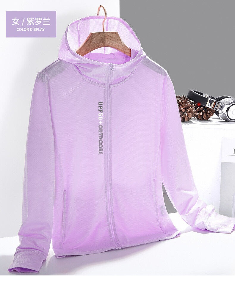 Mens Sun Skin Protection Jackets Hoodie Long Sleeve Outdoor Fishing Tops UPF 50+ - Picture 20 of 20