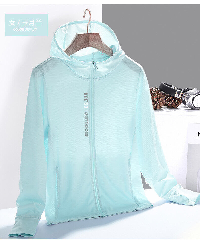 Mens Sun Skin Protection Jackets Hoodie Long Sleeve Outdoor Fishing Tops UPF 50+ - Picture 16 of 20