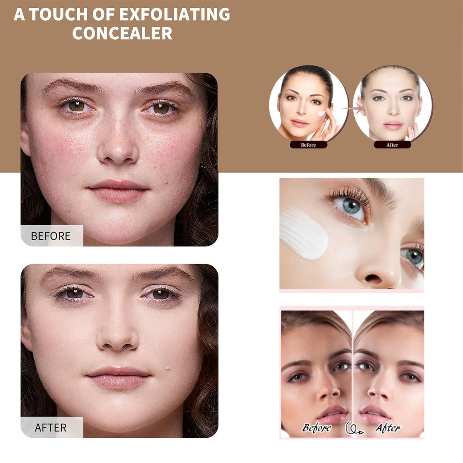 Bio 4 In 1 Foundation Liquid, Hydrating Medium Concealer & SPF 50+ Longwearing - Picture 8 of 13