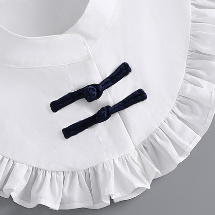 Cuello falso blanco combinado con suéteres camisolas cuello alto cuello retro - Imagen 17 de 18