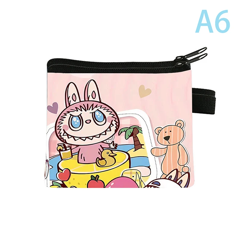 1 pezzo nuovo LaBuBu carino cartone animato portamonete borsa da polso portafoglio cartone animato mini cerniera - Foto 27 di 31