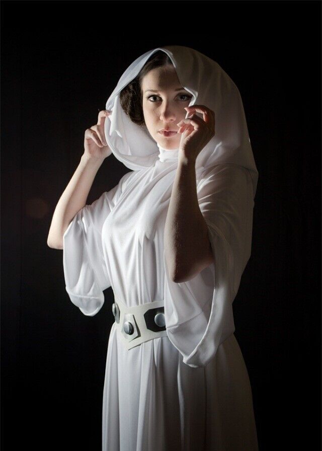 New Star Wars: Princess Leia Cosplay Costume Girls Clothes Female White  Dress | eBay
